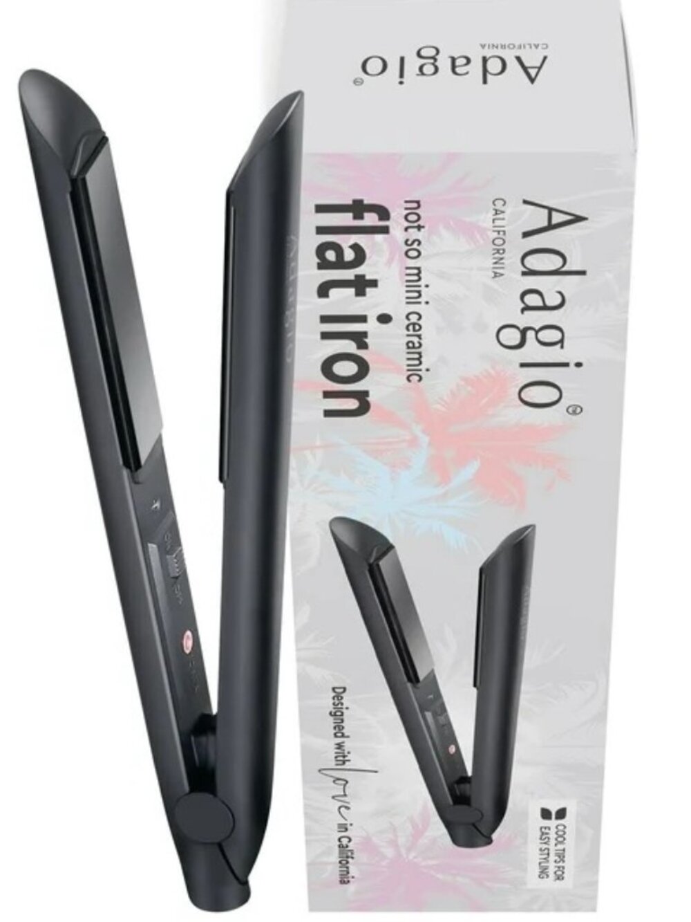 Adagio - Not So Mini Ceramic Flat Iron - Perfect for Travel - Brand New!